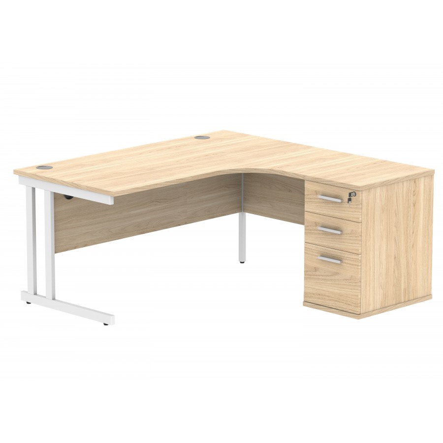 Core Corner Desk With Desk High Pedestal
